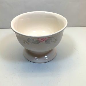 Pfaltzgraff Wyndham pedestal party bowl dip server potpourri stoneware